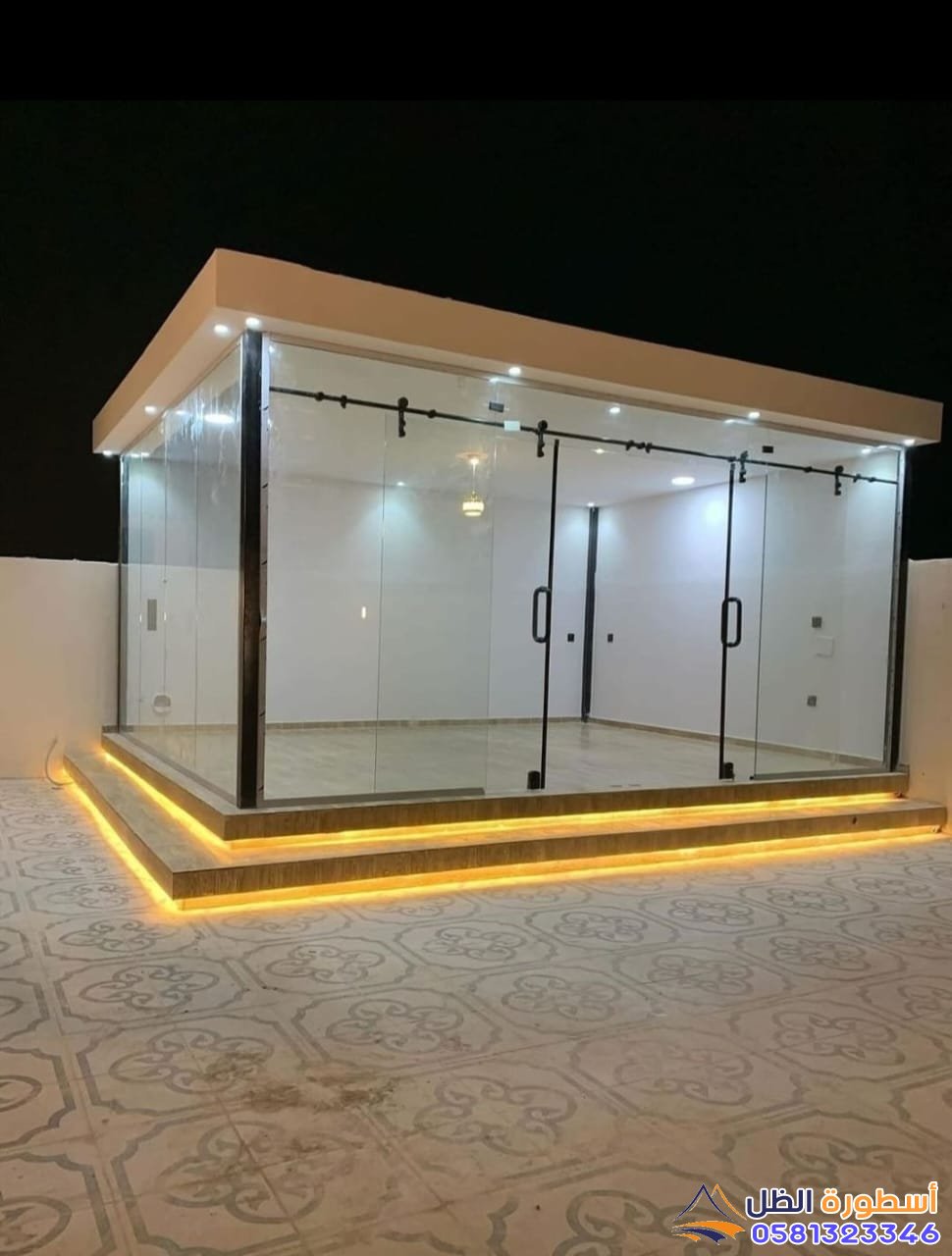 أشكال مجالس زجاجية مودرن وسندويش بانل بحي ابحرالشمالية |تركيب غرف زجاجية خارجية 2026